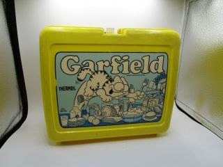 Vintage 1978 Garfield United Features Plastic Lunch Box By Thermos Lunchbox