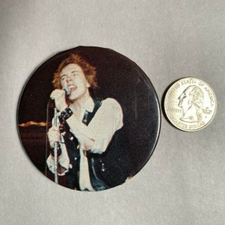 Sex Pistols Johnny Rotten Live Vintage 70s 2.  25 " Pinback/button/punk/pin/badge