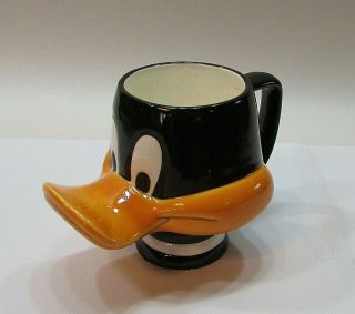 Old 1989 Daffy Duck Warner Bros Applause Ceramic Animation Figural Mug Sh