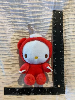 Gloomy Bear X Hello Kitty Hanging Plush Red Sanrio 7”