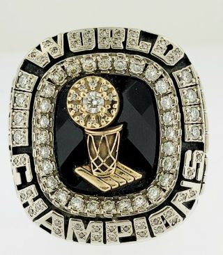 2012 Miami Heat Nba Basketball Championship Ring 10k Gold Josten Real Diamonds