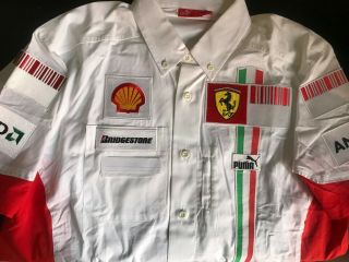 Authentic 2007 Scuderia Ferrari Marlboro Barcode Team Issue Shirt By Puma