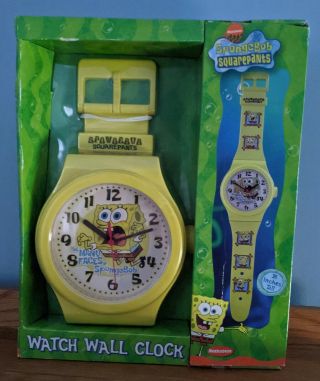 Spongebob Squarepants Watch Wall Clock 36 Inches Tall