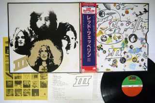 Led Zeppelin 3 Atlantic P - 6518a Japan Obi Vinyl Lp