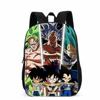 Dragon Ball Saiyan Son Goku Broli Vegeta Backpack Student School Book Bags
