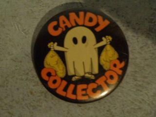 Vintage Candy Collector 2.  25 Inch Pin Back Button