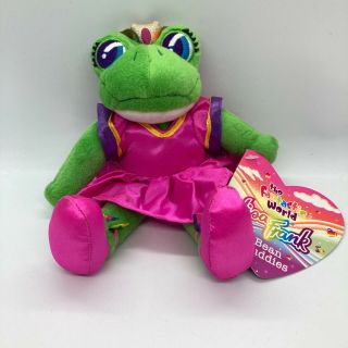 Vintage Lisa Frank Fantastic Beans Buddies Beanie Frog Princess Plush Nwt