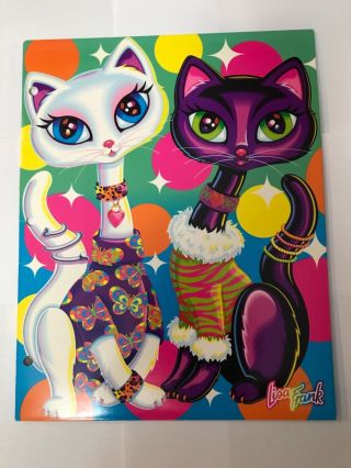 Lisa Frank Roxie & Rollie Folder Siamese Cats Kitties Portfolio 2000 Made In Usa