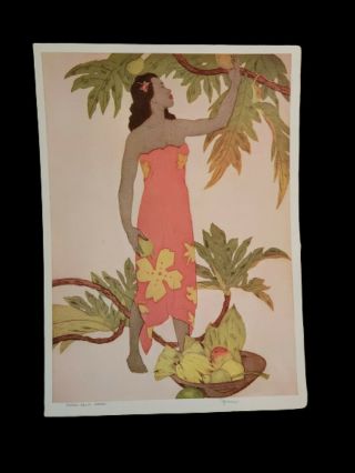 Vintage May 12,  1951 John Kelly Royal Hawaiian Hotel Dinner Menu Bread Fruit