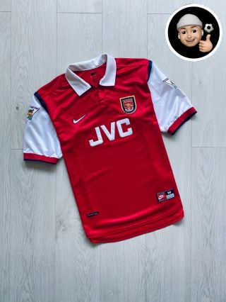 1998 1999 Arsenal Nike Jvc Retro Vintage Soccer Football Shirt Jersey Badges Uk