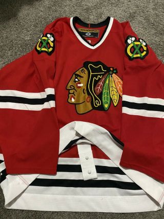 Chicago Blackhawks Red Koho Authentic Hockey Jersey 56 Rare On Ice