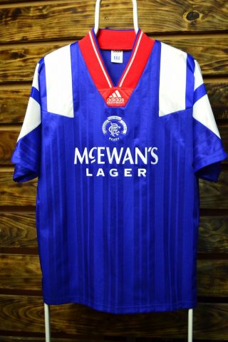 Fc Rangers 1992 - 1994 Adidas Equipment Jersey Vintage T - Shirt Glasgow L - Xl