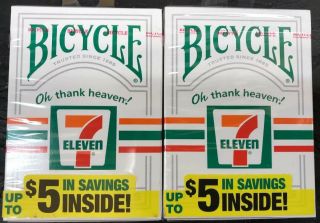 Two Decks - Bicycle 7 - Eleven Playing Cards - - Packaged With Care