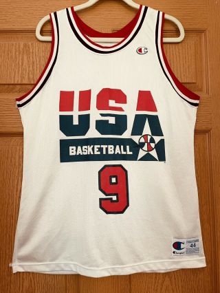 Vintage Champion 1992 Olympics Usa Dream Team Michael Jordan Jersey 44 Bulls
