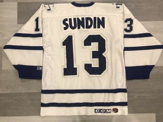 Ccm Mats Sundin Toronto Maple Leafs White Tml Nhl Hockey Jersey Sz M