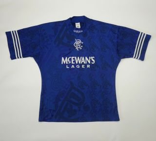 Vintage Rare Rangers 1994 1995 1996 Home Football Soccer Shirt Jersey Adidas Kit