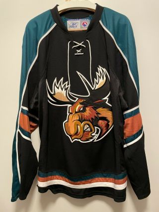 Manitoba Moose Reebok Authentic Team Jersey Size 56 Black Bnwt