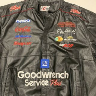 Dale Earnhardt Sr Black Leather Jacket Chase Authentics XXXL NASCAR RARE VINTAGE 2