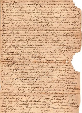 1787,  Hoosac Mountain,  Mass.  Land Grant,  Soldiers And Politicians Signed