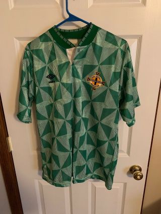 Northern Ireland 1990/92 Home Football Shirt M Soccer Jersey Umbro Vintage Rare