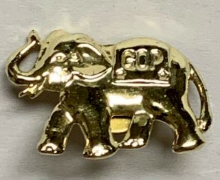 Vintage Republican Elephant Small Political Lapel Pin Pinback Gop 1” Gold Tone