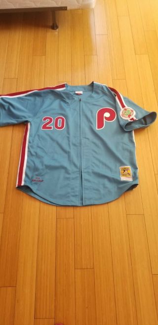 Man Mitchell Ness Mlb Philadelphia Phillies Authentic Zipped Up Jersey Size 56