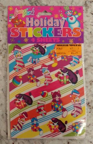 Vintage Lisa Frank Holiday Stickers - 4 Sheets