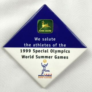 Vtg 1999 Special Olympics World Games North Carolina John Deere Salute Pin 2 "