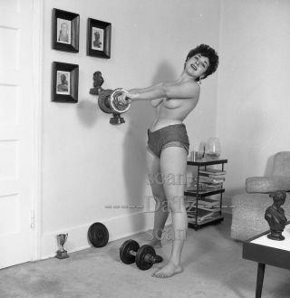 1950s Negative - Busty Nude Brunette Pinup Girl Gigi Frost - Cheesecake T285712