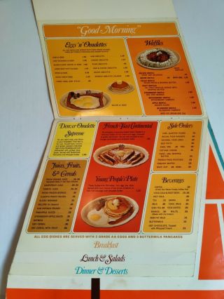 IHOP International House of Pancakes vintage 1969 menu 3