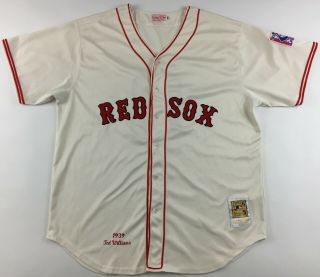 Boston Red Sox 1939 Ted Williams 9 Mitchell Ness Made In Usa Jersey Authentic 56