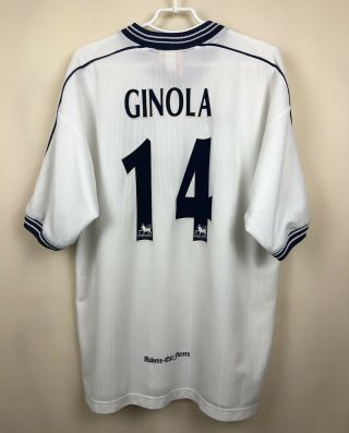 Fc Tottenham Hotspur 1997 1998 1999 Home Jersey Soccer Shirt 14 Ginola
