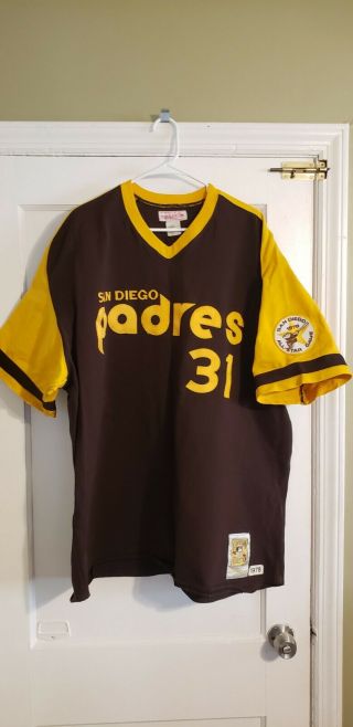 100 Authentic Mitchell & Ness 1978 San Diego Padres Dave Winfield Jersey Sz 4x
