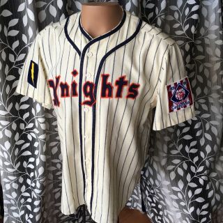 Ebbets Field Flannels Knights Wool Jersey The Natural Roy Hobbs 9 Large 3