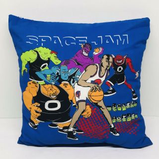 Space Jam Throw Pillow 16x16 Michael Jordan Looney Tunes Bugs Bunny Warner Bros