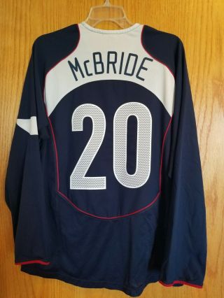Nike Usa Us Soccer Usmnt 2004/2005 Away Jersey Ls Brian Mcbride 20 Size M