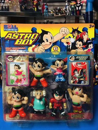 Bootleg Vintage Astro Boy Character Set W/ Trading Cards
