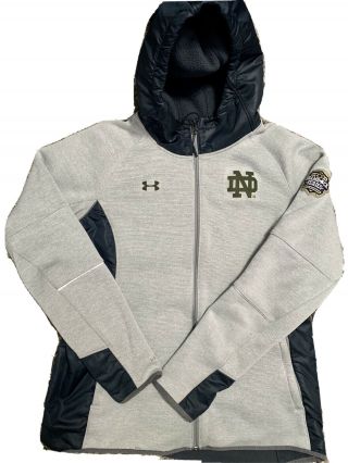 Notre Dame Football Under Armour 2016 Shamrock Series Jacket Xl Stitched Hooded