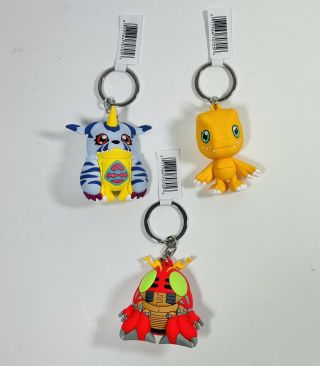 Digimon Tentomon Gabumon Agumon Keychain Key Ring Digital Monsters 3d Figural