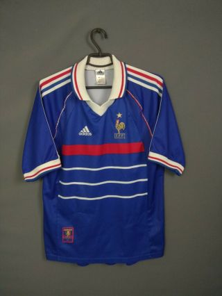 France Jersey 1998/99 Home Medium Shirt Mens Maillot Football Adidas Ig93