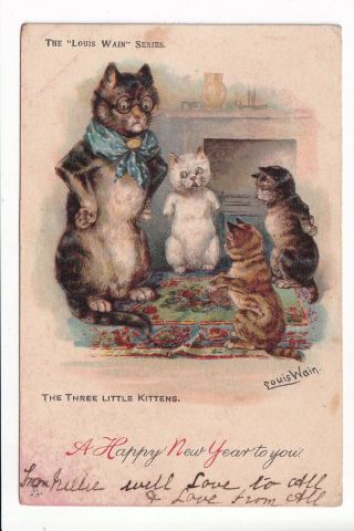 Louis Wain Cats Three Little Kittens
