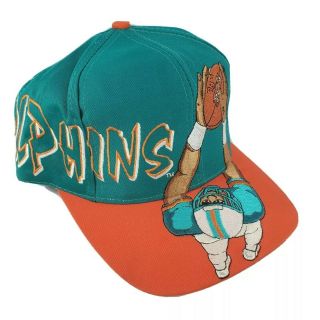 Vintage Miami Dolphins Hat Snapback Embroidered Player Twill Team Drew Pearson