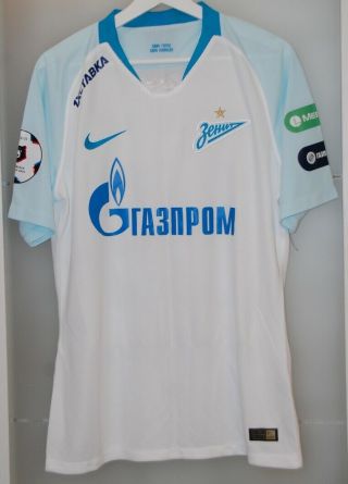 Match Worn Shirt Zenit Peterburg Russia Jersey Krasnodar Smolnikov Size M
