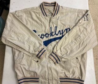 Vtg Mirage First String Mlb Brooklyn Dodgers 1955 World Series Jacket Size Xl