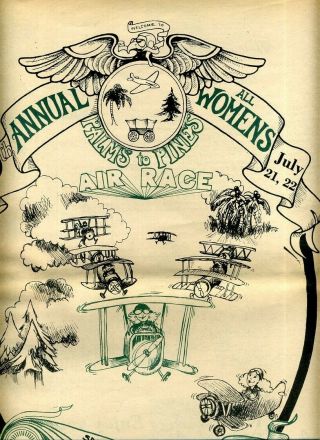1978 Vintage 9th Annual All Womens Palms To Pines Air Race Sun Enter.  Newspaper