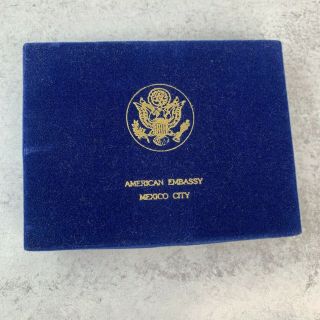 American Embassy Mexico City Playing Cards In Velvet Box