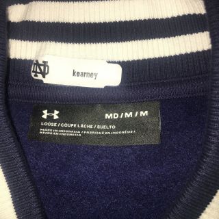 Notre Dame Football Team Issued Under Armour 150 Jacket Medium 3
