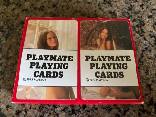 Vintage 1973 Playboy Playmate Playing Cards 2 Decks,  1 Complete/￼￼ 1 Missing Some