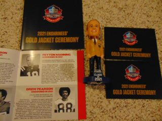 Peyton Manning Gold Jacket Induction Hof Bobblehead (3x) Programs (2x) Tickets