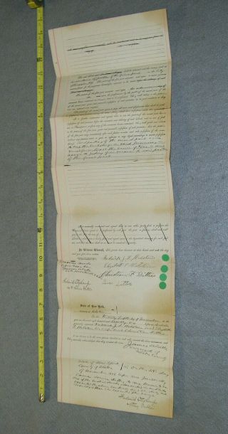 Antique Land Indenture Property Deed Kingston Ulster County York Ny 1896